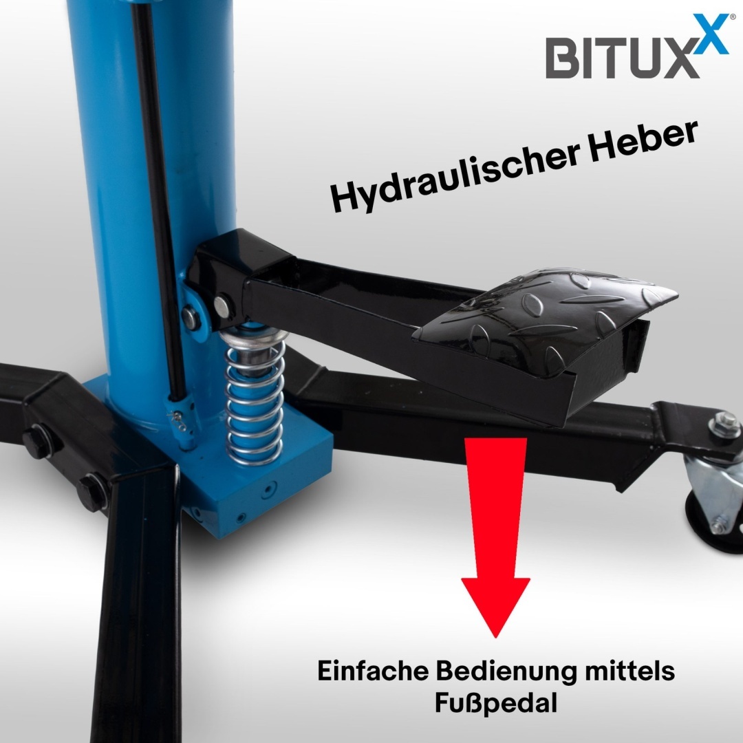 Hydraulický zvedák převodovky / motoru s plošinou, do 500 kg, BITUXX MS19543